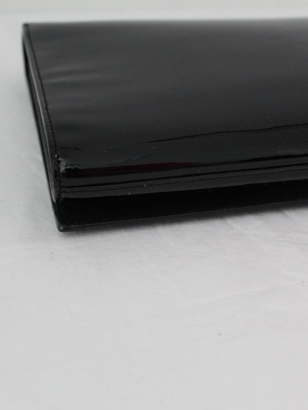 Saint Laurent Patent Belle De Jour Clutch Handbag Interlocking YSL Monogram Logo - Picture 7 of 13